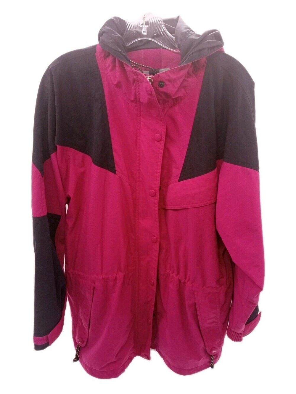 EMS Jacket Womens Small Purple Full Zip Nylon Winter Coat Hooded Outdoor Hiking